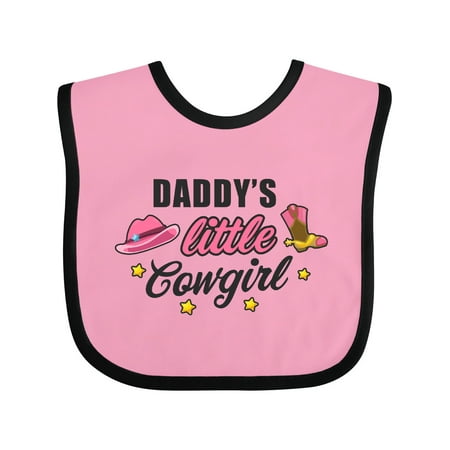 Inktastic Daddys Little Cowgirl with Cowgirl Hat and Boots Gift Baby Girl Bib