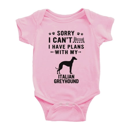 Sorry I Can t I Have Plans With My Italian Greyhound Love Pet Dog Cute Baby Jumpsuits (Pink 0-3 Months)
Sorry I Can t I Have Plans With My Italian Greyhound Love Pet Dog Cute Baby Jumpsuits (Pink 0-3 Months)