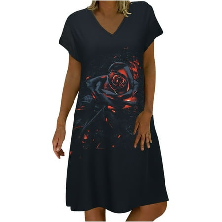 Wedding Guest Dresses for Women Womens Dresses Women s Fashion Leisure Comfortable Printed Short Sleeve V-Neck Knee Length Dress Summer Dresses Girls Dresses Savings Clearance Deals Black 2XL
Wedding Guest Dresses for Women Womens Dresses Women s Fashion Leisure Comfortable Printed Short Sleeve V-Neck Knee Length Dress Summer Dresses Girls Dresses Savings Clearance Deals Black 2XL
