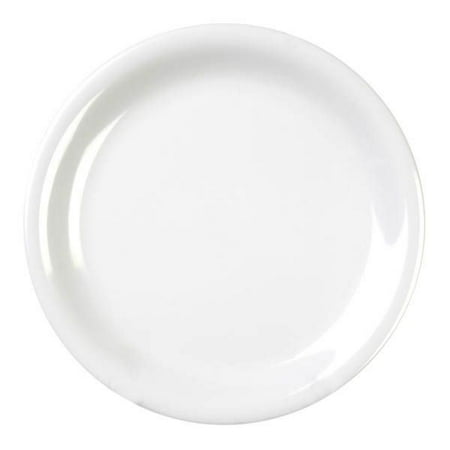 Thunder Group CR107W White Narrow Rim Melamine Plate 7-1/4 - 1 doz.