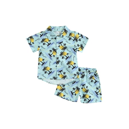 Sunisery Toddler Baby Boy Summer Clothes 2Pcs Short Sleeve Tree Print Button Down Lapel Shirt Tops Shorts Hawaiian Outfits
Sunisery Toddler Baby Boy Summer Clothes 2Pcs Short Sleeve Tree Print Button Down Lapel Shirt Tops Shorts Hawaiian Outfits