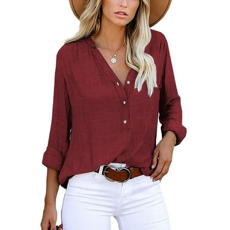 Zedker Womens Tops Dressy Casual Fall 2022 Fashion Women Solid Casual Long Sleeve Pocket V-Neck Button Shirt Tops
Zedker Womens Tops Dressy Casual Fall 2022 Fashion Women Solid Casual Long Sleeve Pocket V-Neck Button Shirt Tops