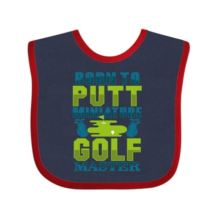 Inktastic Miniature Golf Master Born to Putt Gift Baby Boy or Baby Girl Bib