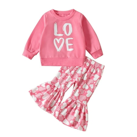 Dezsed Toddler Kids Baby Girls Sets Clothes Clearance Fashion Cute Long Sleeve Sweet Heart Letter Print Ruffles Flared Pants Suits Gifts For 6Months-4Years Girls Boutique Outfits
Dezsed Toddler Kids Baby Girls Sets Clothes Clearance Fashion Cute Long Sleeve Sweet Heart Letter Print Ruffles Flared Pants Suits Gifts For 6Months-4Years Girls Boutique Outfits