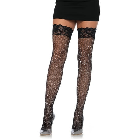 Leg Avenue Womens Stay-Up Lace Top Lurex Shimmer Fishnet Thigh Highs O/S Black
Leg Avenue Womens Stay-Up Lace Top Lurex Shimmer Fishnet Thigh Highs O/S Black