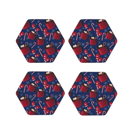 Lukts Hot Cocoa Snowflake Mittens Print Leather Drinks Coasters Set of 4 Suitable or Drinks Furniture Protection and Easy Clean up-Hexagon
Lukts Hot Cocoa Snowflake Mittens Print Leather Drinks Coasters Set of 4 Suitable or Drinks Furniture Protection and Easy Clean up-Hexagon