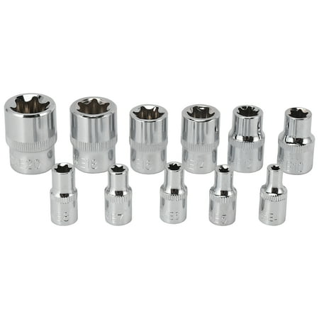 11Pc Female E Torx Star Socket Set Rail E4 - E20 External Star Socket Set
11Pc Female E Torx Star Socket Set Rail E4 - E20 External Star Socket Set