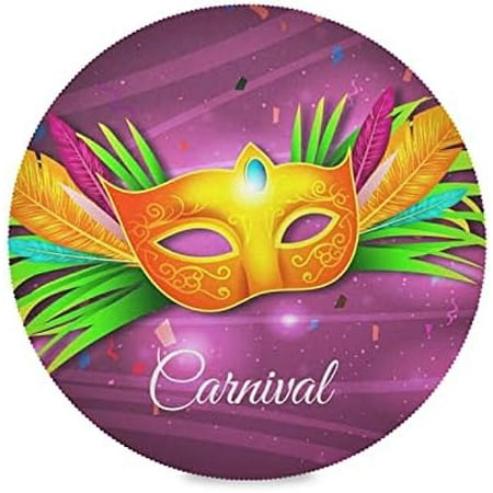 Hidove Mardi Gras Round Placemasts Set of 6 Non-Slip Heat Resistant Place Mats Washable Kitchen Dining Table Mats 15.4 Inch
Hidove Mardi Gras Round Placemasts Set of 6 Non-Slip Heat Resistant Place Mats Washable Kitchen Dining Table Mats 15.4 Inch