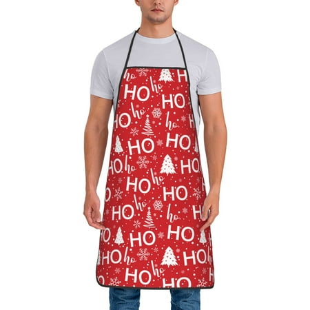 Wukai Christmas Hohoho Print Aprons Adjustable Bib Aprons Cooking Kitchen Chef Apron for Women and Men
Wukai Christmas Hohoho Print Aprons Adjustable Bib Aprons Cooking Kitchen Chef Apron for Women and Men