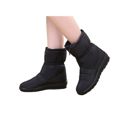 Woobling Womens Casual Snow Boots Zipper Winter Warm Shoes Walking Comfort Pull On Mid Calf Boot Black 6.5
Woobling Womens Casual Snow Boots Zipper Winter Warm Shoes Walking Comfort Pull On Mid Calf Boot Black 6.5