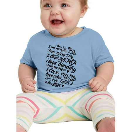 I Love Mommy T-Shirt Infant -Smartprints Designs 12 Months