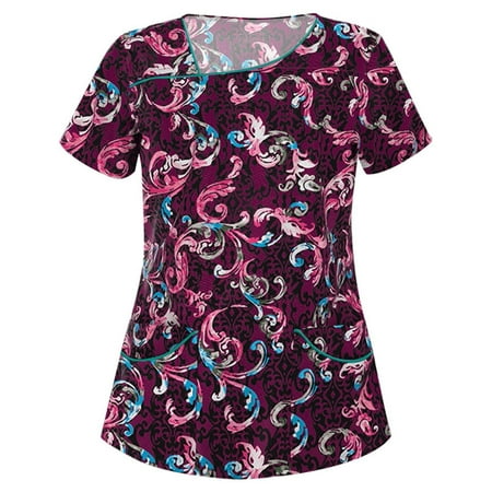 UDAXB Womens Nursing Scrub Tops Valentine s Day Love Heart Printed Working Uniform Short Sleeve V-Neck Workwear Blouse T-shirt with Pockets
UDAXB Womens Nursing Scrub Tops Valentine s Day Love Heart Printed Working Uniform Short Sleeve V-Neck Workwear Blouse T-shirt with Pockets