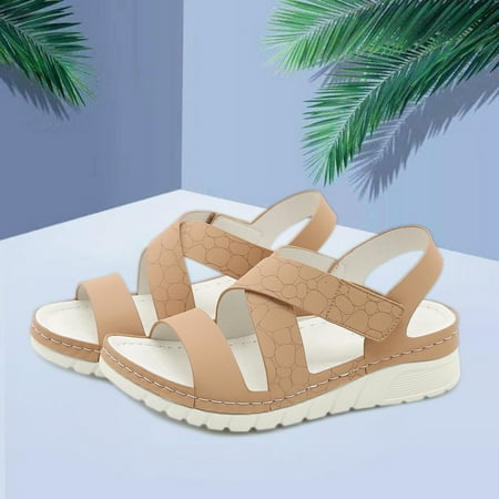 Alueeu Women s sandals Sandals For Women Ladies Fashion Bohemian Wedges Sandals Causal Shoes Beach Sandals