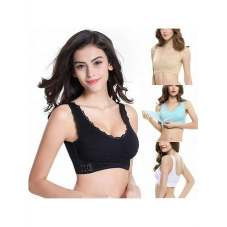 Women LADY Sexy Front Cross Adjustable Side Buckle Lace Vest Wireless Sport Bra
Women LADY Sexy Front Cross Adjustable Side Buckle Lace Vest Wireless Sport Bra