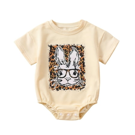LBECLEY Extra Small Rompers Easter Baby Boys Girls Short Sleeve Cartoon Leopard Bunny Print Bodysuit Romper Outfits Soft Pajamas A 90
LBECLEY Extra Small Rompers Easter Baby Boys Girls Short Sleeve Cartoon Leopard Bunny Print Bodysuit Romper Outfits Soft Pajamas A 90