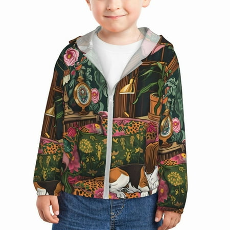 Goofa Dog On Floral Couch Printed Kids Zip-Up Hoodie Girls Boys UPF50+ Sun Protection Jacket Hooded Cooling Shirt-5 Years
Goofa Dog On Floral Couch Printed Kids Zip-Up Hoodie Girls Boys UPF50+ Sun Protection Jacket Hooded Cooling Shirt-5 Years