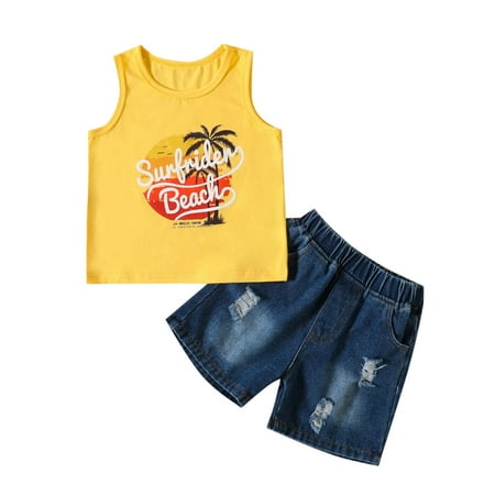 Sweat Suit Shirt Kids Toddler Boys Girls Clothes Beach Casual Sleeveless Prints Vest Shorts Pants 2pcs Outfits Set Little Boys Outfits Set
Sweat Suit Shirt Kids Toddler Boys Girls Clothes Beach Casual Sleeveless Prints Vest Shorts Pants 2pcs Outfits Set Little Boys Outfits Set