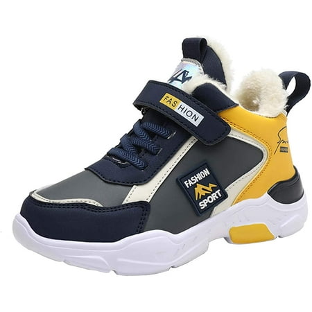 Boys Waterproof Ankle Boots Warm Faux Fur Fashion Sneakers Traines High Top Booties Walking Shoes
Boys Waterproof Ankle Boots Warm Faux Fur Fashion Sneakers Traines High Top Booties Walking Shoes