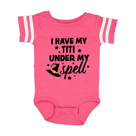 Inktastic I Have My Titi Under My Spell with Cute Witch Hat Gift Baby Boy or Baby Girl Bodysuit
Inktastic I Have My Titi Under My Spell with Cute Witch Hat Gift Baby Boy or Baby Girl Bodysuit