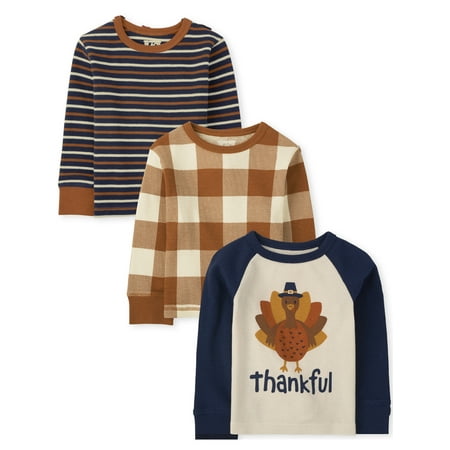 The Children s Place Toddler Boy Long Sleeve Knits 3-Pack Set Sizes 12M-5T