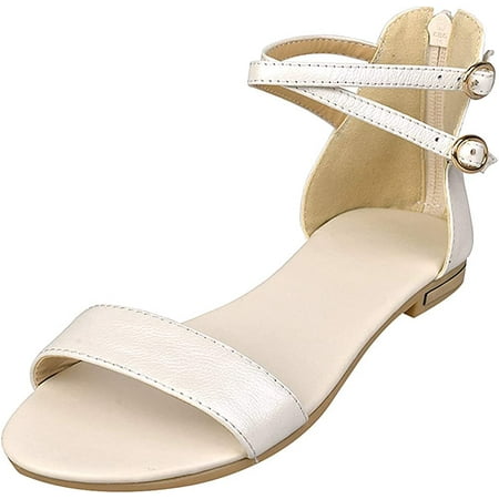 Women s Genuine Leather Crossing Ankle Straps Sandals Flat Open-toe Back Zipper Summer Pumps Shoes
Women s Genuine Leather Crossing Ankle Straps Sandals Flat Open-toe Back Zipper Summer Pumps Shoes