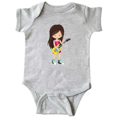 Inktastic Rock Girl Brown Hair Girl Playing Guitar Gift Baby Girl Bodysuit 
Inktastic Rock Girl Brown Hair Girl Playing Guitar Gift Baby Girl Bodysuit