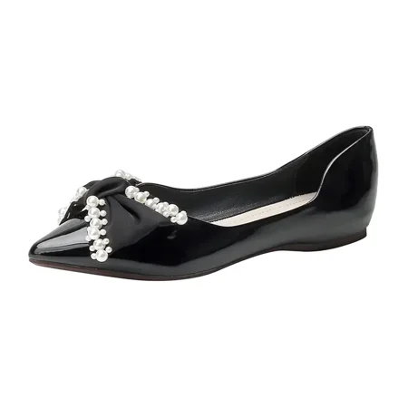 Women‘s Faux Pearl Bowknot Flats Pointed Toe PU Leather Slip On Shoes Fashion Walking Shoes
Women‘s Faux Pearl Bowknot Flats Pointed Toe PU Leather Slip On Shoes Fashion Walking Shoes