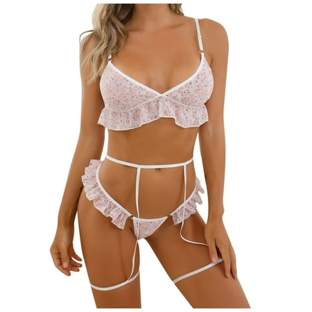 XINSHIDE Lingerie Sexy Fashion Lace Underwear Sexy Three-Point Perspective Split Hosiery Underwear Three-Piece Underwear Set Women Underwear Seamless Cheeky
XINSHIDE Lingerie Sexy Fashion Lace Underwear Sexy Three-Point Perspective Split Hosiery Underwear Three-Piece Underwear Set Women Underwear Seamless Cheeky