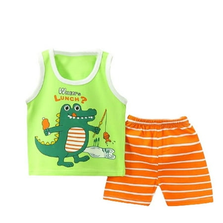 Atogsazn Girl Boy Infant Baby Summer Clothes Set Outfits Casual Cute Printed Clothes Set Kids Tank Top and Shorts 2 Piece Set 18-24 Months Mint Green on Clearance
Atogsazn Girl Boy Infant Baby Summer Clothes Set Outfits Casual Cute Printed Clothes Set Kids Tank Top and Shorts 2 Piece Set 18-24 Months Mint Green on Clearance