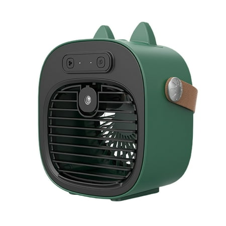 opvise 4000mAh Battery Rechargeable Low Noise Large Water Tank Air Cooler Fan 3 Levels Adjustable Misting Fan Blue