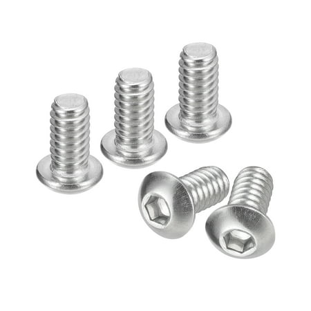 1/4-20x1/2 Button Head Socket Cap Screws 25 Pack 304 Stainless Steel Screws