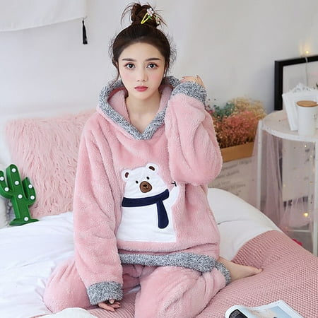 DanceeMangoo WAVMIT Winter New Womens Flannel Hooded Long Sleeve Pajamas Set Cute Leisure Women Sleepwear Set Gold Velvet Pyjamas Homewear
DanceeMangoo WAVMIT Winter New Womens Flannel Hooded Long Sleeve Pajamas Set Cute Leisure Women Sleepwear Set Gold Velvet Pyjamas Homewear