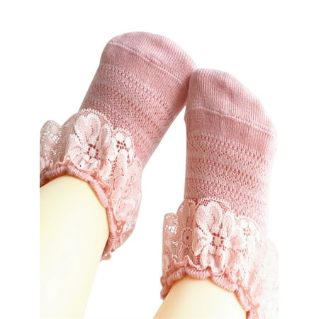 Little Kids Girls Cute Lace Socks Solid Color Soft Elastic Ruffled Anklet Princess Socks for Spring Autumn 6 M to 5 Years
Little Kids Girls Cute Lace Socks Solid Color Soft Elastic Ruffled Anklet Princess Socks for Spring Autumn 6 M to 5 Years