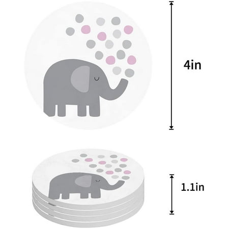 KXMDXA Elephant Set of 6 Round Coaster for Drinks Absorbent Ceramic Stone Coasters Cup Mat with Cork Base for Home Kitchen Room Coffee Table Bar Decor
KXMDXA Elephant Set of 6 Round Coaster for Drinks Absorbent Ceramic Stone Coasters Cup Mat with Cork Base for Home Kitchen Room Coffee Table Bar Decor
