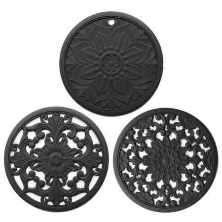 Yrtoes Kitchen Utensils Set Silicone Kitchen Utensils Set Silicone Trivet Mat Set with 3 Carved Patterns Hot Pot Holder Hot Pads
Yrtoes Kitchen Utensils Set Silicone Kitchen Utensils Set Silicone Trivet Mat Set with 3 Carved Patterns Hot Pot Holder Hot Pads