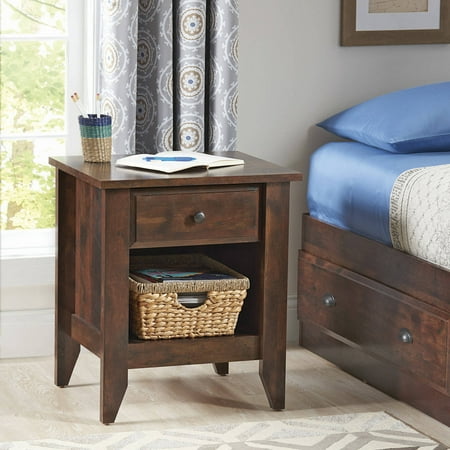Better Homes and Gardens Leighton Night Stand, Rustic Cherry Finish
