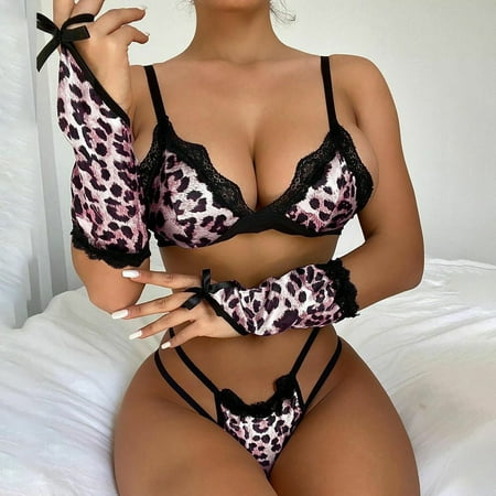 Knosfe Women s Leopard Print Sexy Sleepwear Lingerie Set Lace Babydoll Bra and Panty Set
Knosfe Women s Leopard Print Sexy Sleepwear Lingerie Set Lace Babydoll Bra and Panty Set