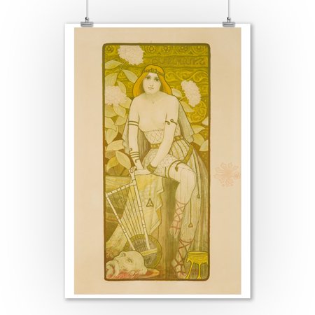 Salome Vintage Poster (artist: Berthon) France c. 1898 (9x12 Art Print, Wall Decor Travel Poster)