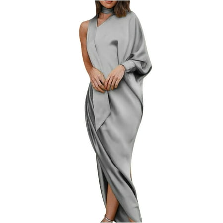 Juebong Christmas Deals Fashion Women s Sexy Casual Long Sleeve Strapless Solid Fork Opening Dress on Clearance Gray L
Juebong Christmas Deals Fashion Women s Sexy Casual Long Sleeve Strapless Solid Fork Opening Dress on Clearance Gray L