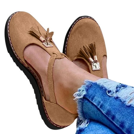 ERTUTUYI Ladies Shoes Tassel Round Toe Flat Pumps Thick Bottom Tassel Leopard Print Beach Casual Shoes Brown 43
ERTUTUYI Ladies Shoes Tassel Round Toe Flat Pumps Thick Bottom Tassel Leopard Print Beach Casual Shoes Brown 43