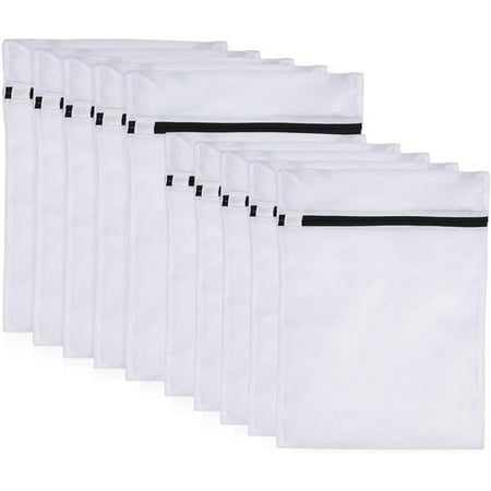 10 Pack Zippered Mesh Laundry Bags for Blouses Bras Hosiery(5S+5L)