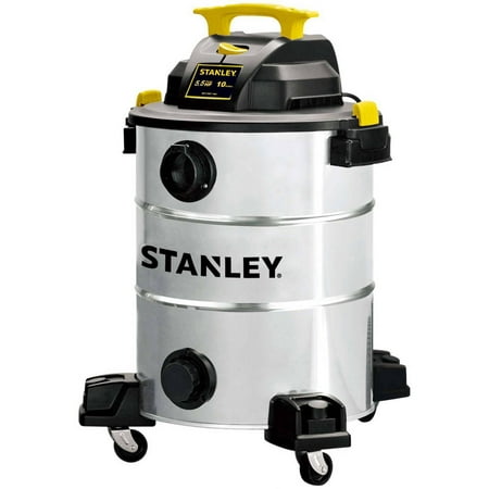 Stanley 10-gallon, 5.5-peak horse power, Stainless steel wet dry vacuum