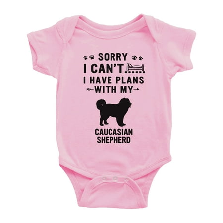Sorry I Can t I Have Plans With My Caucasian Shepherd Love Pet Dog Baby Romper Infant (Pink 3-6 Months)
Sorry I Can t I Have Plans With My Caucasian Shepherd Love Pet Dog Baby Romper Infant (Pink 3-6 Months)