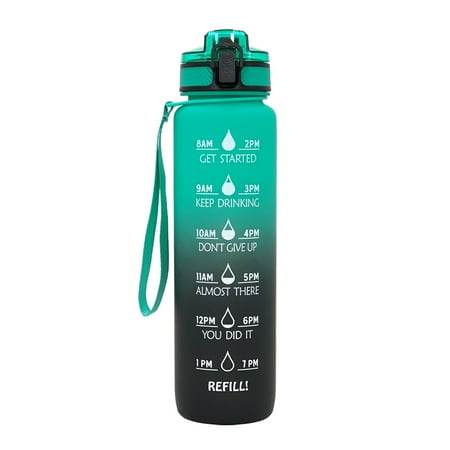 Falimottype 32oz Motivational Water Bottle with Time Marker BPA Free & Leakproof Tritian Frosted
Falimottype 32oz Motivational Water Bottle with Time Marker BPA Free & Leakproof Tritian Frosted