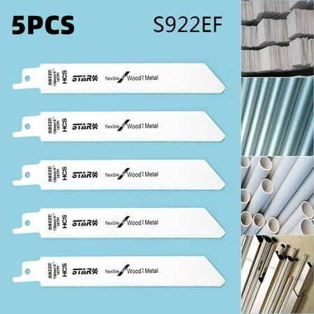 5pcs 150mm S922EF Reciprocating Saw Blades Cutter Tool For Metal Pipe Cutting