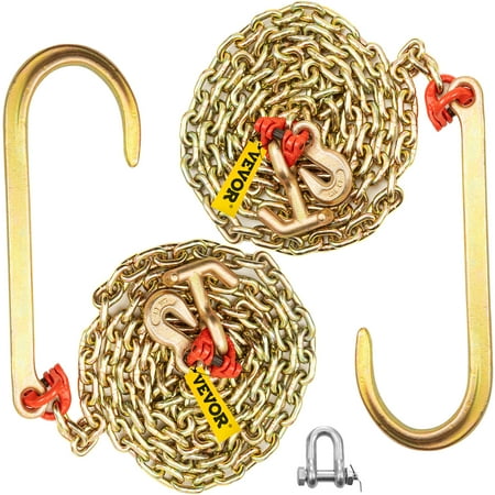 2 pcs J Hook Tow Chain 5/16in x 10ft Tow Chain Bridle with 15 inch J Hook Heavy Duty Grade 80 J Hook Transport Chain with RTJ Hooks & Grab Hooks Heavy Duty 9260 lbs WLL
2 pcs J Hook Tow Chain 5/16in x 10ft Tow Chain Bridle with 15 inch J Hook Heavy Duty Grade 80 J Hook Transport Chain with RTJ Hooks & Grab Hooks Heavy Duty 9260 lbs WLL