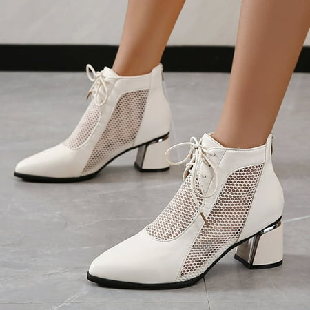 Midewhik Fashion Women s Shoes Breathable Chunky High Heels Mesh Retro Zipper Short Boots
Midewhik Fashion Women s Shoes Breathable Chunky High Heels Mesh Retro Zipper Short Boots