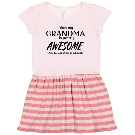 Inktastic Yeah My Grandma is Pretty Awesome Gift Toddler Girl Dress