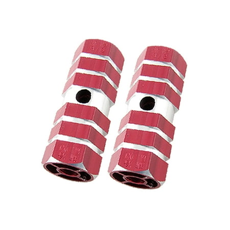 Child 2 Pcs Red Hexahedral BMX Bike Axle Foot Pegs new