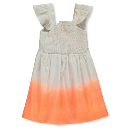 Chillipop Girls Ombre Dress - white/coral 3t (Toddler)